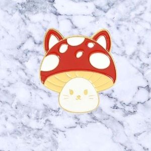 Kitty Shroom Enamel Pin